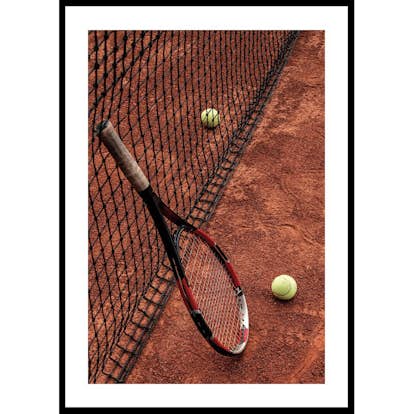 Poster Gallerix Tennis Racket & Court