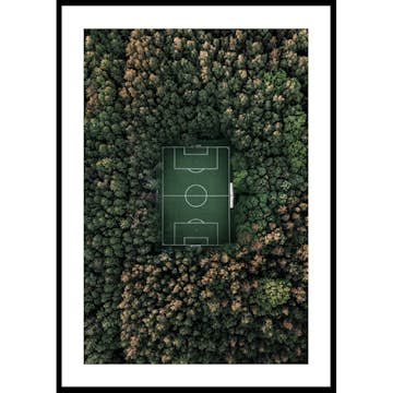 Poster Gallerix Soccer Field Drone View