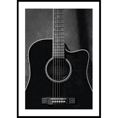 Poster Gallerix Black Guitarr