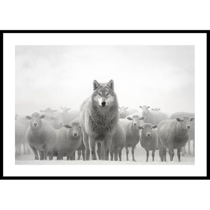 Poster Gallerix Wolf Among Sheep
