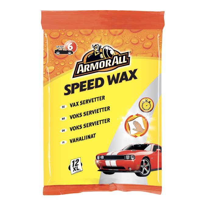 Rengöringsduk Armor All Speed Wax Wipes XL 12 st