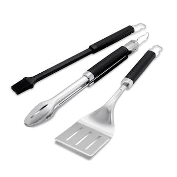 Redskapsset Weber Precision 3-delar: Grillspade, Tång & Pensel