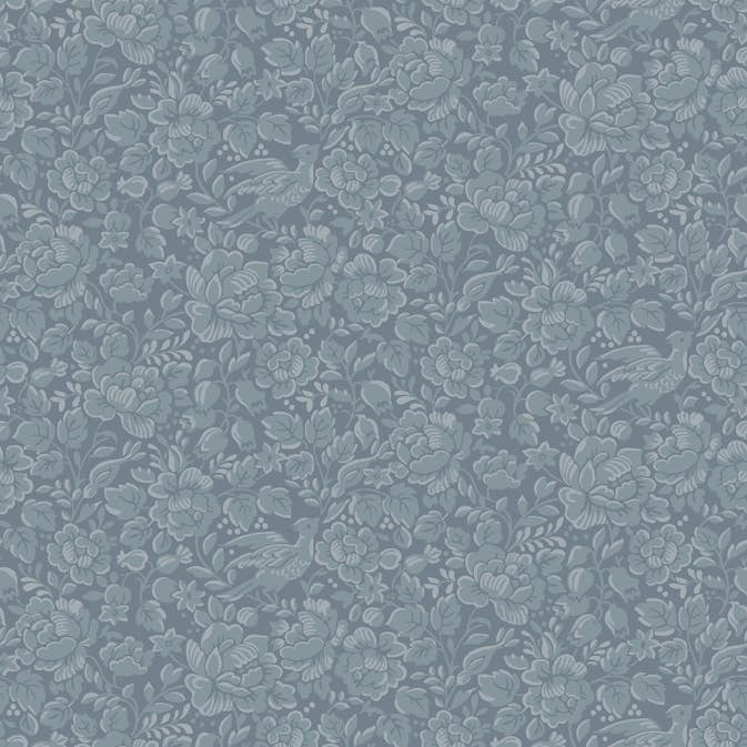 Tapet Duro Jenny Blå 67803 QuickUp, Mönstrad Flerfärgad