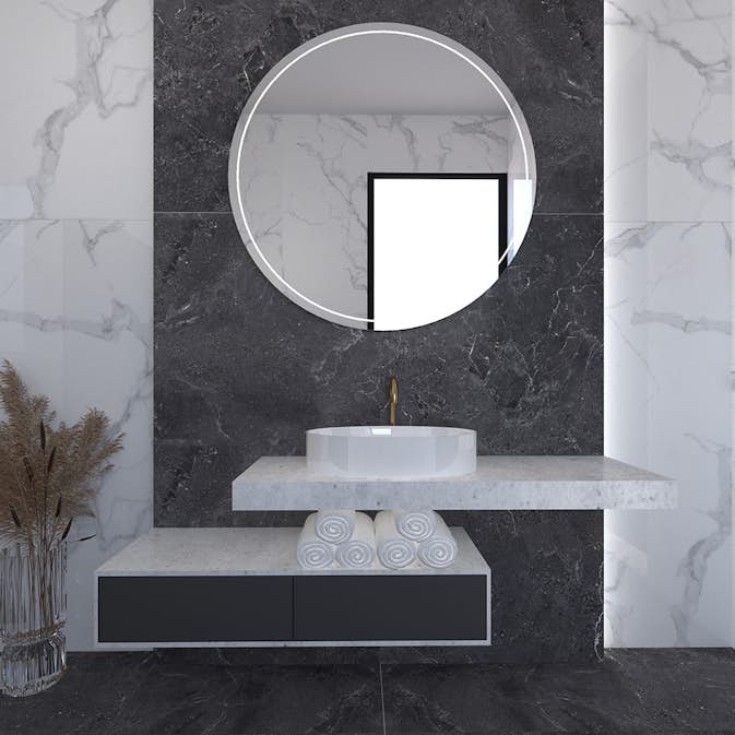 Klinker Netto Ceramika Tivoli Anthracite Matt 60x60 cm