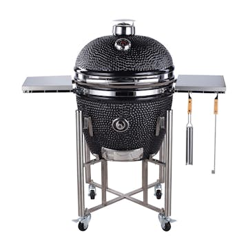 Kamadogrill Kamado Sumo Signature Pro Svart Keramisk Grill Rostfritt Stål med Optimerat Luftflöde