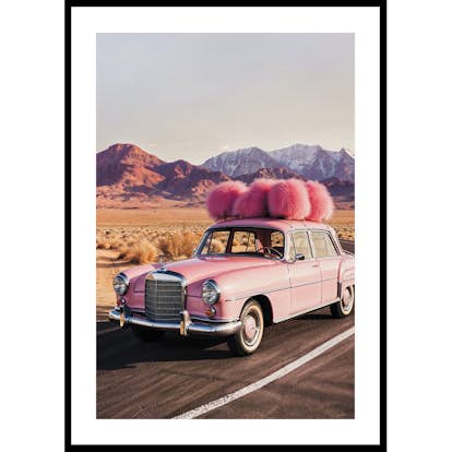 Poster Gallerix Mercedes-Benz Vintage Pink
