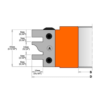 Skär CMT Orange Tools profilfräs 2-pack 695.014A