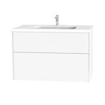 Tvättställsskåp Miller Badrum Brooklyn 100 med Lådor för Heltäckande Tvättställ