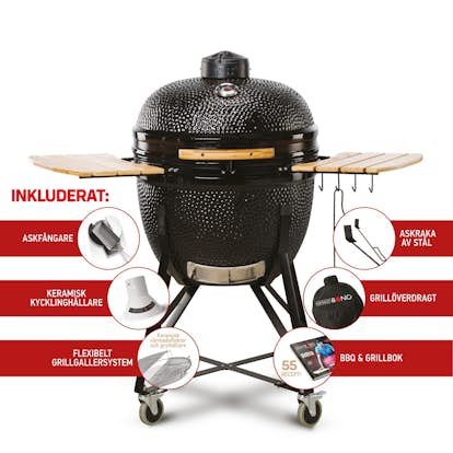 Kolgrill Kamado Bono Limited Svart Med Överdrag