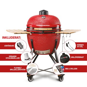 Kolgrill Kamado Bono Limited Röd