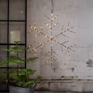 Hängande Dekoration Star Trading Niva Snöflinga i metall med LED