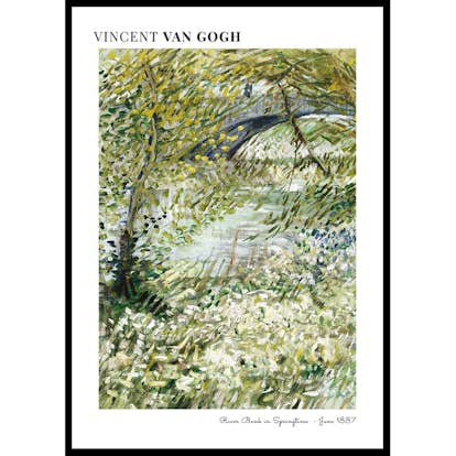 Poster Gallerix River Bank In Springtime By Vincent Van Gogh