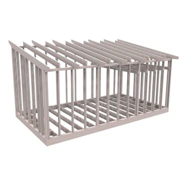 Attefallsstomme Byggstommar 10 grader med Loft 7200x3940 mm