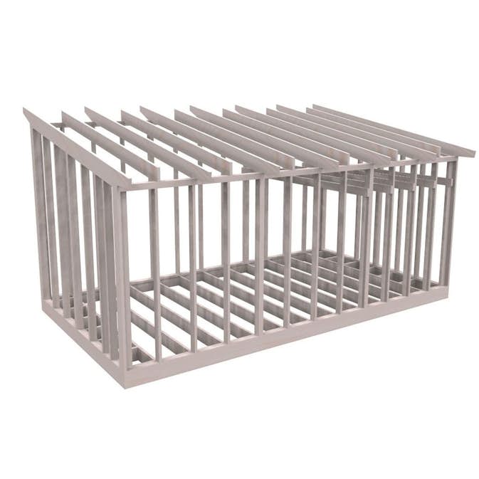 Attefallsstomme Byggstommar 10 grader med Loft 7200x3940 mm