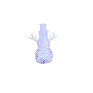 Bordsdekoration Markslöjd Viejo Transparent Snögubbe med LED-belysning