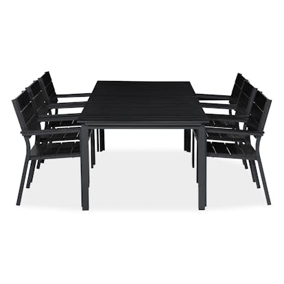 Matgrupp Utomhus Comfort Garden Tunis 205x90 med 6 StapelTrädgårdsstolar