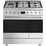 Gasspis Smeg C92GMX2 Sinfonia Rostfri med Dubbelugn och Grillfunktion