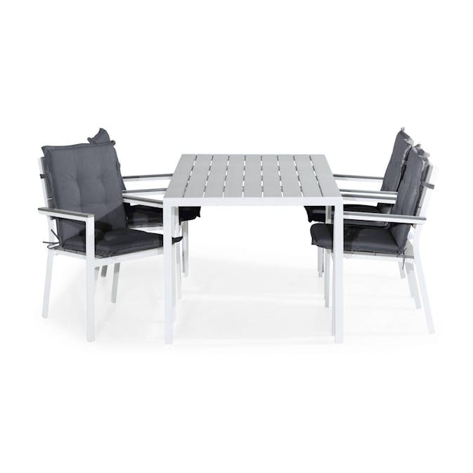 Matgrupp Comfort Garden Tunis Matgrupp Utomhus 150x90 med 4 Stapelstolar m Dyna