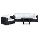 Loungegrupp Comfort Garden Bahamas 3-sits med Fåtölj och Soffbord 100x60 Utomhus