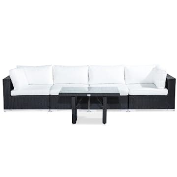 Loungegrupp Comfort Garden Bahamas 4-sits Rak med Utebord 100x60 Utomhus