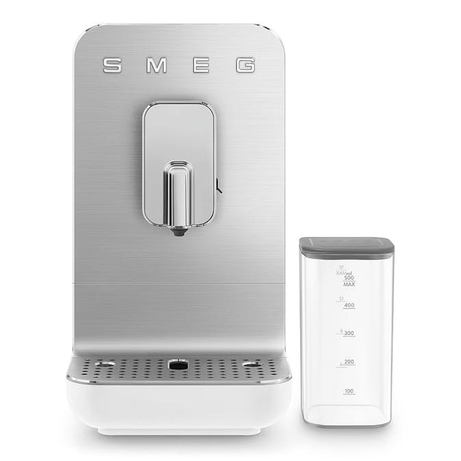 Espressomaskin Smeg BCC13WHMEU Vit med Inbyggd Kaffekvarn och Mjölksystem