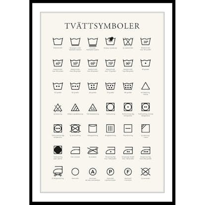 Poster Gallerix Tvättsymboler No2