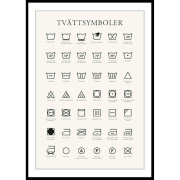 Poster Gallerix Tvättsymboler No2
