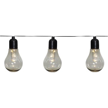 Ljusslinga Star Trading Glow 10L Batteridriven Utebelysning Svart 4m