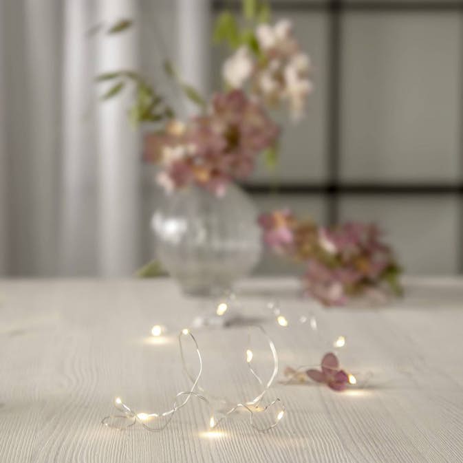 Ljusslinga Star Trading Dew Drop LED 12 Ljus Batteridriven