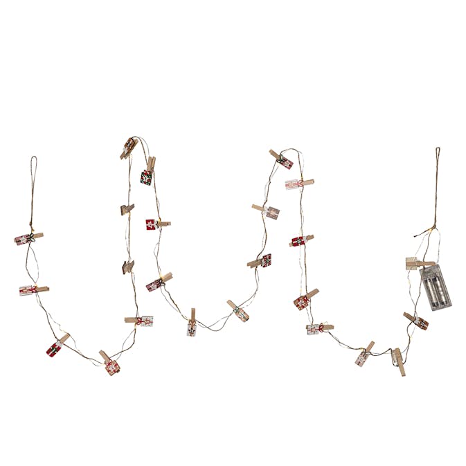 Ljusslinga Star Trading Clippy Advent LED Batteridriven