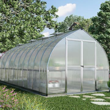 Växthus Canopia by Palram Bella Aluminiumram med UV-Skyddad Polykarbonat & Ventilationsfönster, 14,7 m²