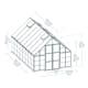Växthus Canopia by Palram Balance Aluminiumram med UV-Skyddad Polykarbonat & Ventilationsfönster, 14,3 m²