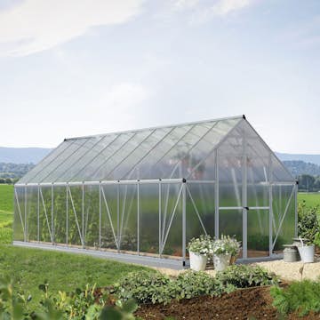 Växthus Canopia by Palram Essence Aluminiumram med UV-Skyddad Polykarbonat & Ventilationsfönster, 14,7 m²