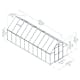 Växthus Canopia by Palram Essence Aluminiumram med UV-Skyddad Polykarbonat & Ventilationsfönster, 14,7 m²