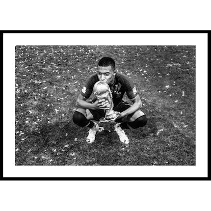 Poster Gallerix Kylian Mbappé World Cup 2018 B&W