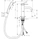 Tvättställsblandare Hansgrohe Tecturis S 110 med Bidettehanddusch och Duschslang