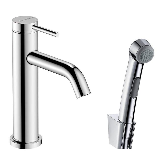 Tvättställsblandare Hansgrohe Tecturis S 110 med Bidettehanddusch och Duschslang