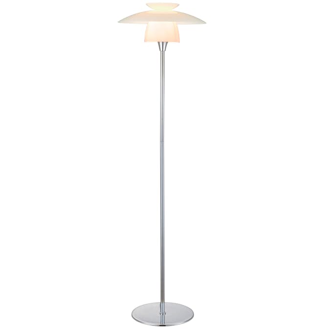Golvlampa Halo Design Scandinavia Ø40 cm Opal/Krom