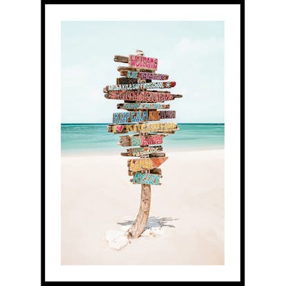 Poster Gallerix Paradise Point Signpost