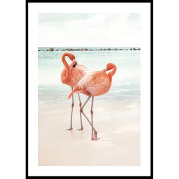 Poster Gallerix Flamingo Beach Duo