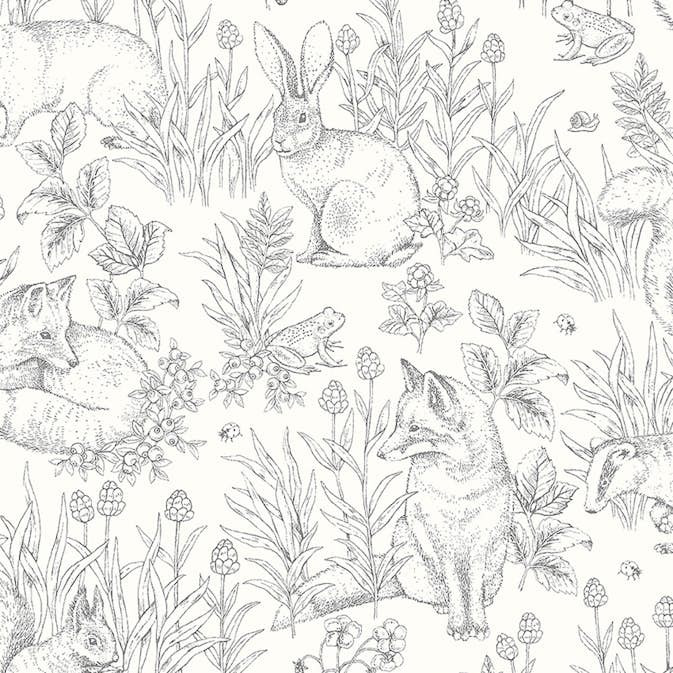 Tapet Boråstapeter Newbie Wallpaper Forest Friends 7478