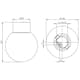 Vägg-/Taklampa Ifö Electric Classic Glob Blank Rak IP54 LED