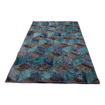 Persisk Patchworkmatta D-sign Handknuten 750656