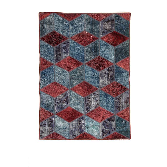 Persisk Patchworkmatta D-sign Handknuten 750661