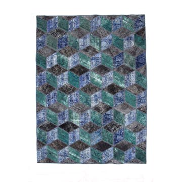 Persisk Patchworkmatta D-sign Handknuten 750752