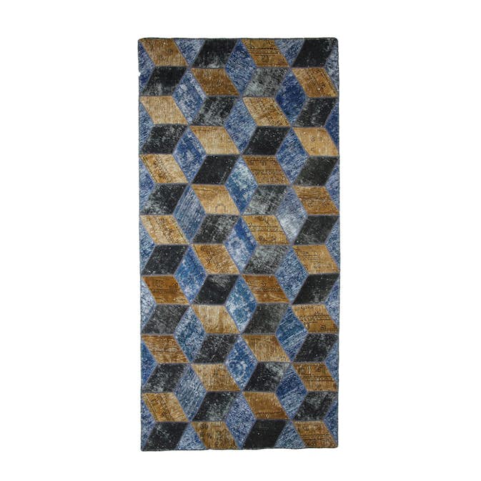 Persisk Patchworkmatta D-sign Handknuten 750779