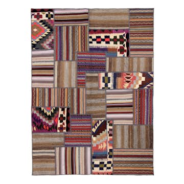 Persisk Patchworkmatta Arkiio Shiraz/Azerbajdzjan Flerfärgad 146x203