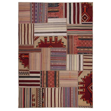 Persisk Patchworkmatta Arkiio Kelim Shiraz/Azerbajdzjan 165x237