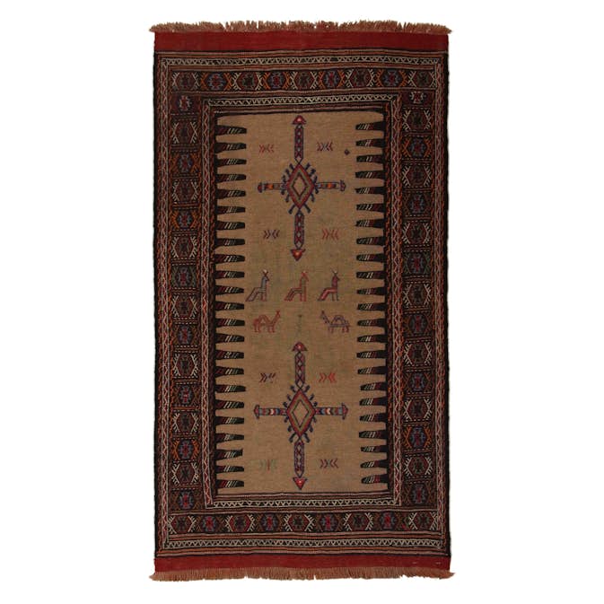 Persisk Nålmatta Arkiio Quchan Kelim Exklusiv 100x183