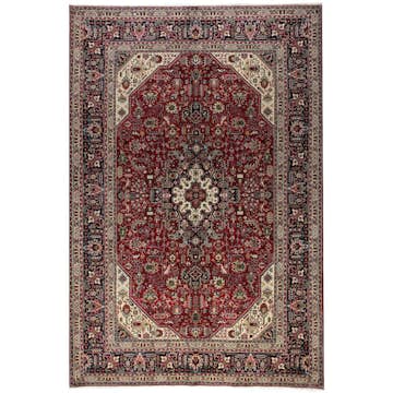 Persisk Matta Arkiio Tabriz Vintage Original 195x293